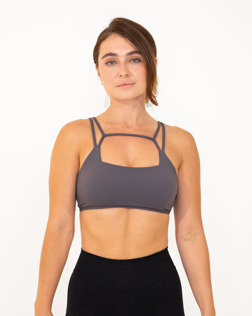 Grey Leaner & Lifted Sports Bra