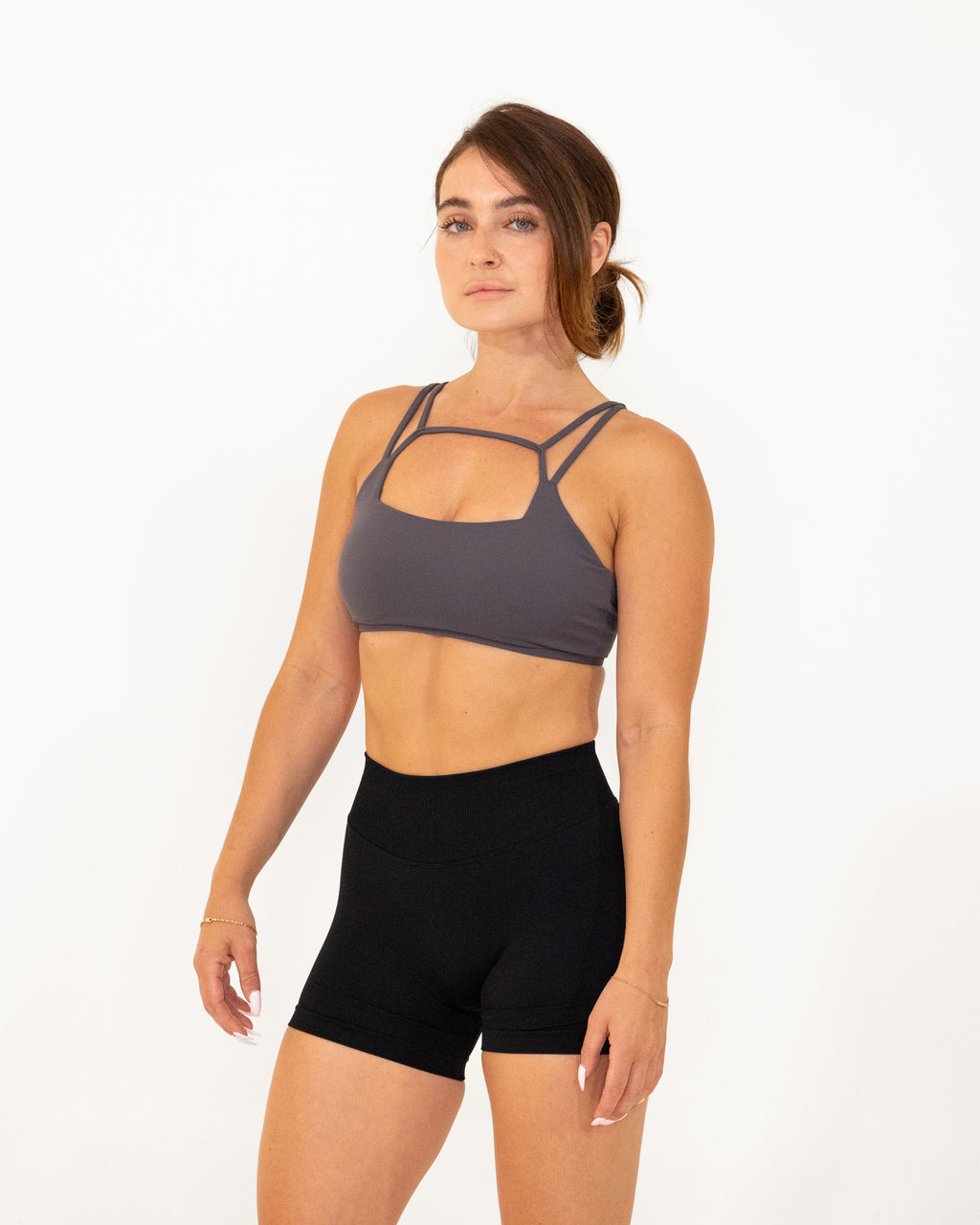 Grey Leaner & Lifted Sports Bra