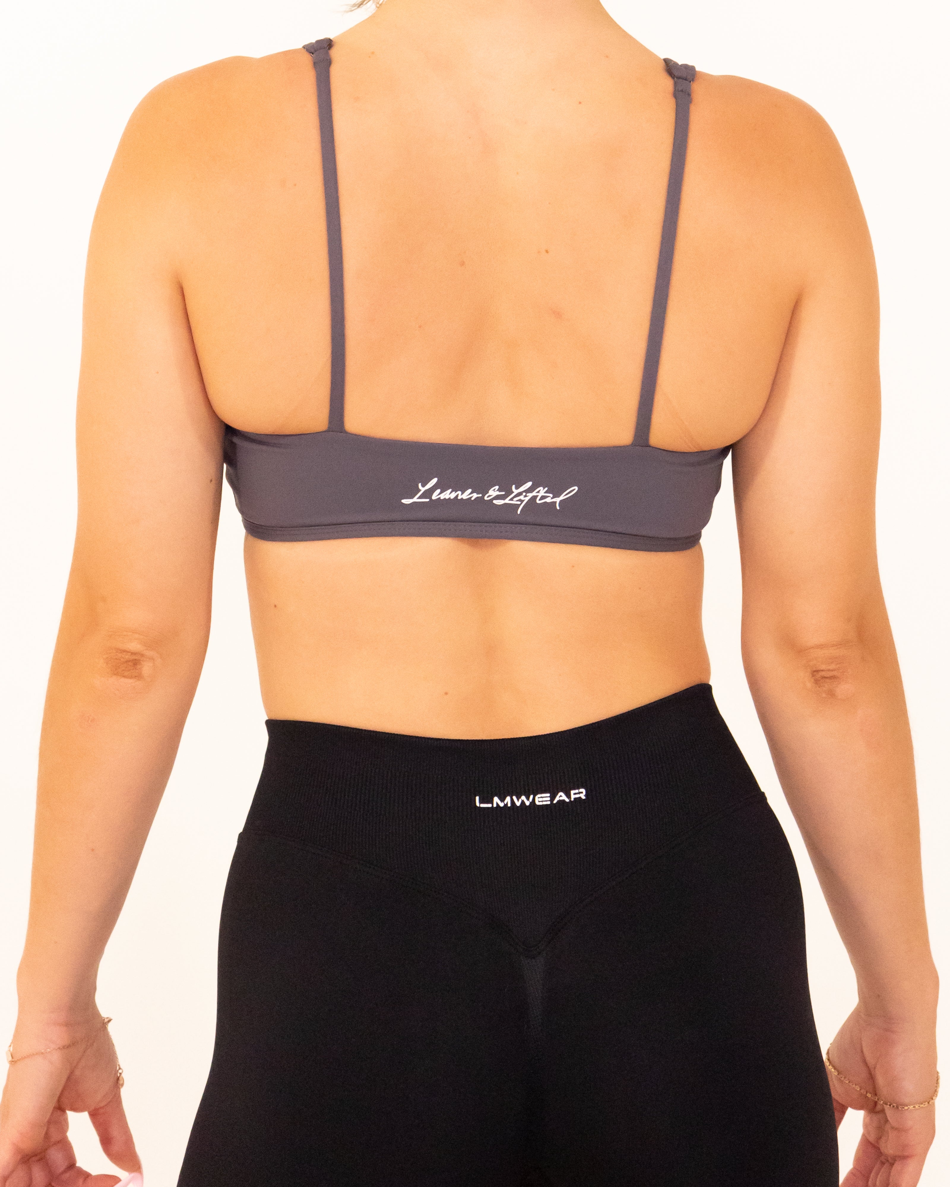 Grey Leaner & Lifted Sports Bra