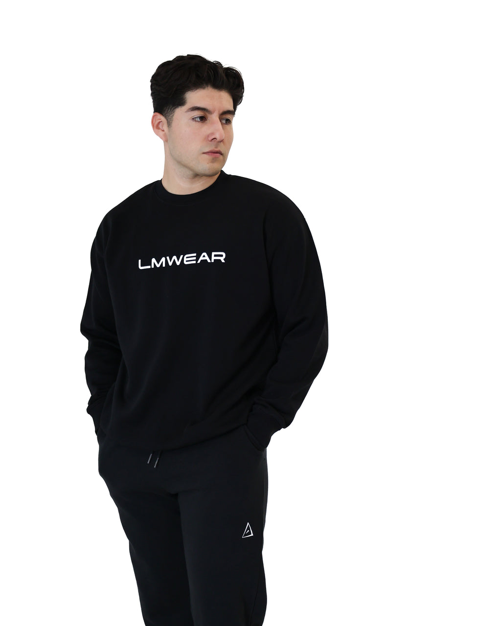 Black Lightweight Crewneck