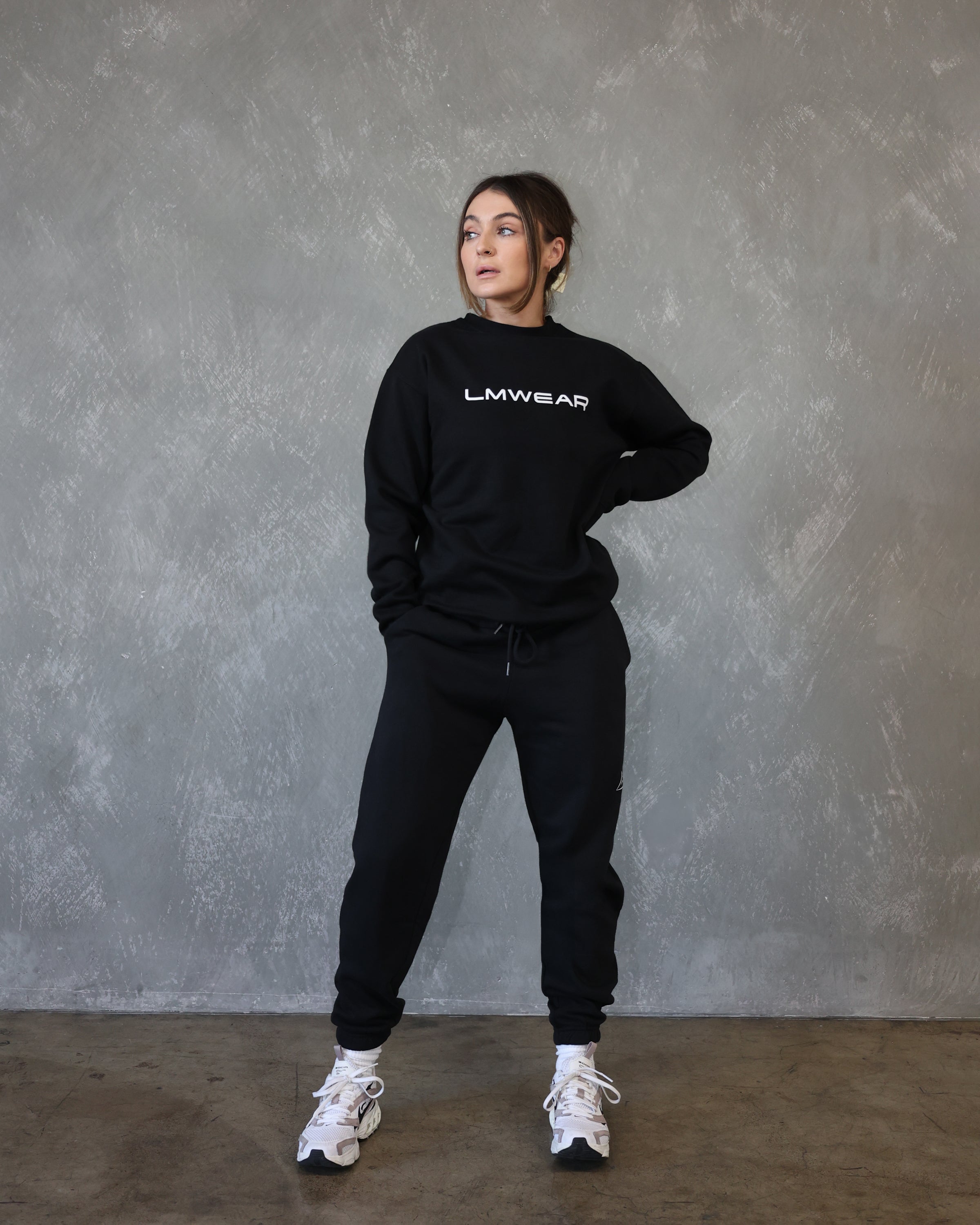 Black Lightweight Crewneck